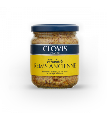 Pot de moutarde de Reims Ancienne, format 200g, sur fond blanc
