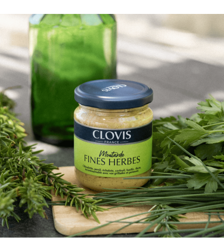 Moutarde aux fines herbes 200g - Clovis France