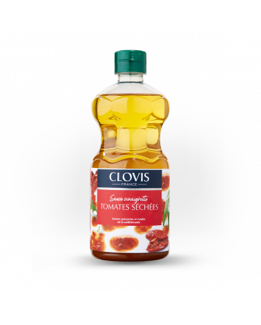 Vinaigrette Tomates séchées, marque Clovis, format 55cl, sur fond blanc