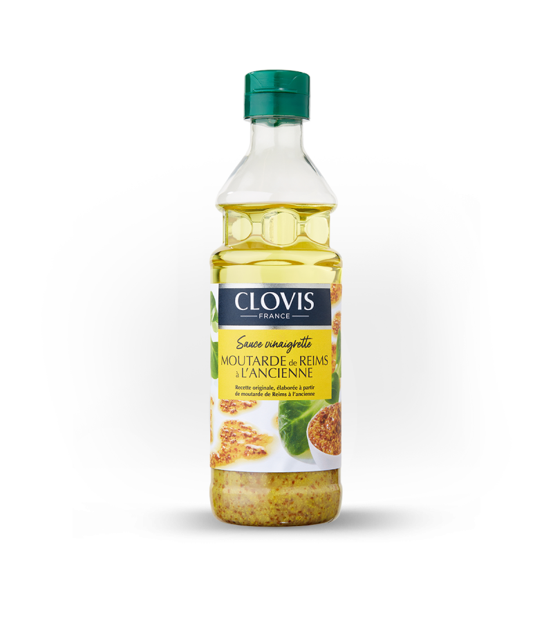 Vinaigrette Moutarde Reims à l'Ancienne, marque Clovis, format 35cl