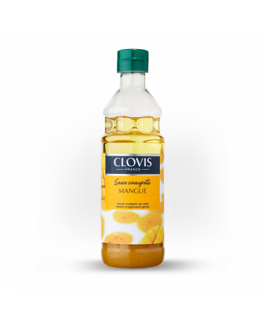 Vinaigrette Mangue, marque Clovis, format 35cl, sur fond blanc