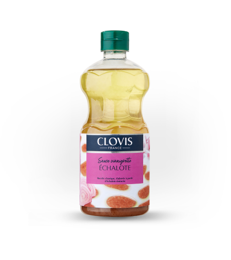 Vinaigrette Echalote, marque Clovis, format 55cl, sur fond blanc