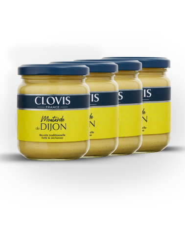Lot de 4 pots Moutarde de Dijon 200g
