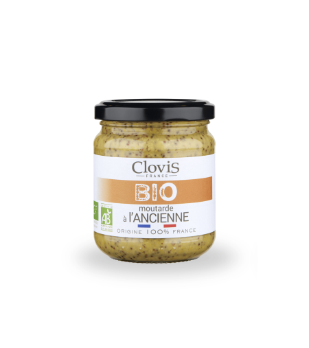 Moutarde à l'ancienne Bio et origine France - Clovis France