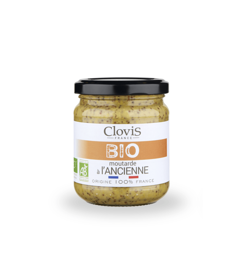 Moutarde à l'ancienne Bio et origine France - Clovis France