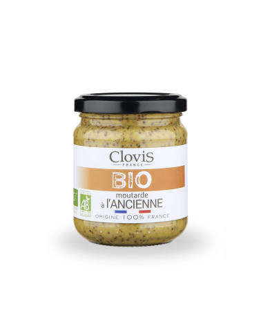 Moutarde à l'ancienne Bio et origine France - Clovis France
