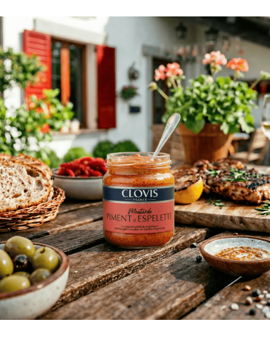 Moutarde Piment d'Espelette - Format 200g - Clovis France