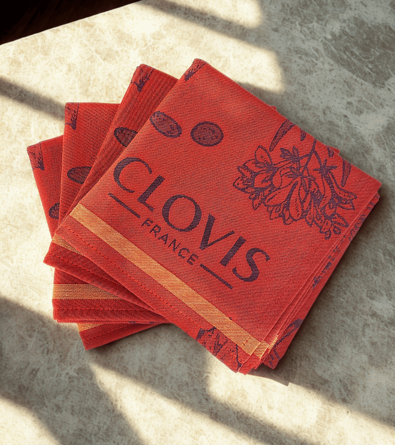 Torchon Armagnac 100% coton - Tissage maison Moutet - Clovis France