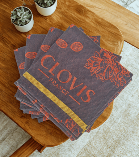 Torchon Capitaine 100% coton - Tissage maison Moutet - Clovis France