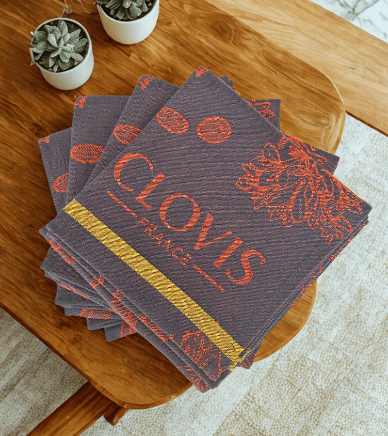 Torchon Capitaine 100% coton - Tissage maison Moutet - Clovis France