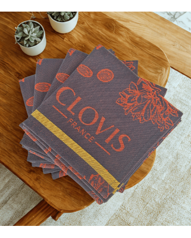 Torchon Capitaine 100% coton - Tissage maison Moutet - Clovis France