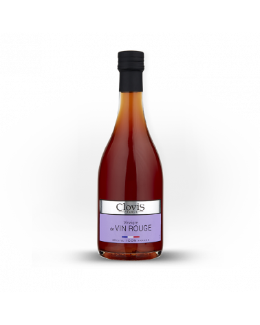 Vinaigre Vin Rouge 100% FRANCE, marque Clovis, format 50cl, sur fond blanc