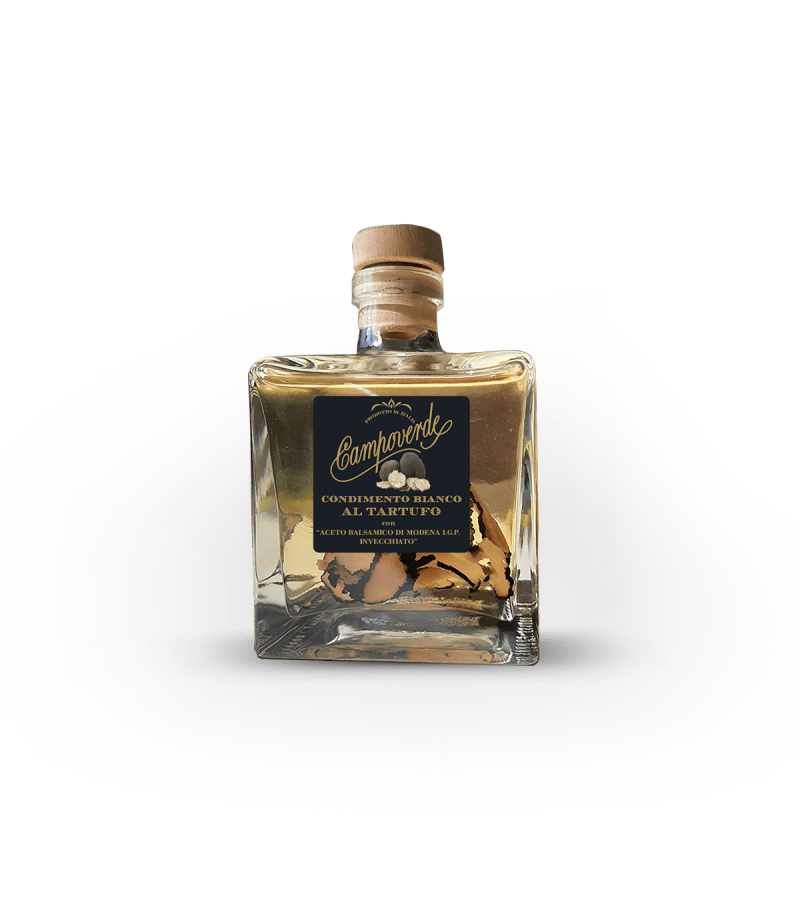 Condiment balsamique à la truffe, marque Antichi Colli, format 25cl, sur fond blanc