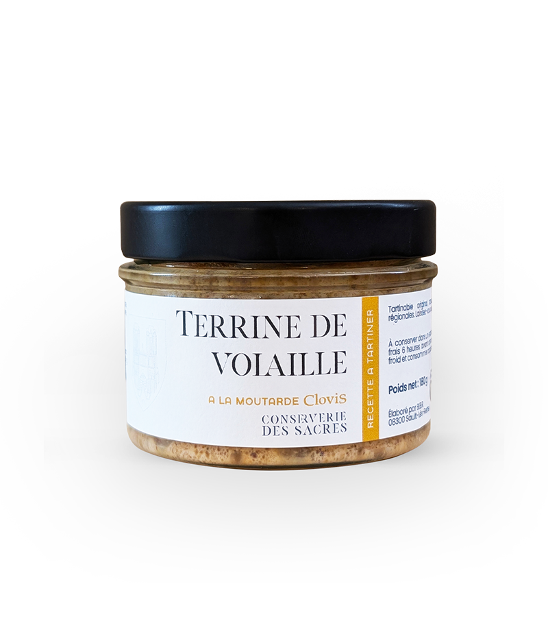 Pot de Terrine de volaille à la moutarde de Reims de marque Clovis